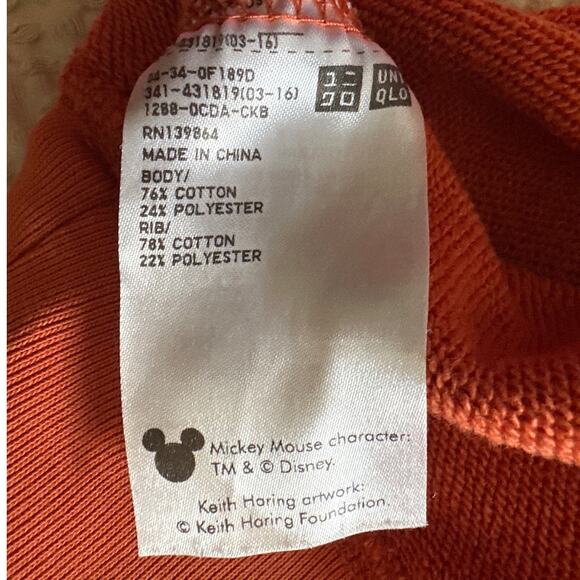 Uniqlo X Mickey Mouse X‎ Keith Haring Sweatshirt Small - Picture 6 of 6